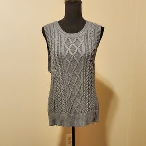 Ost Gray Cable Knit Vest